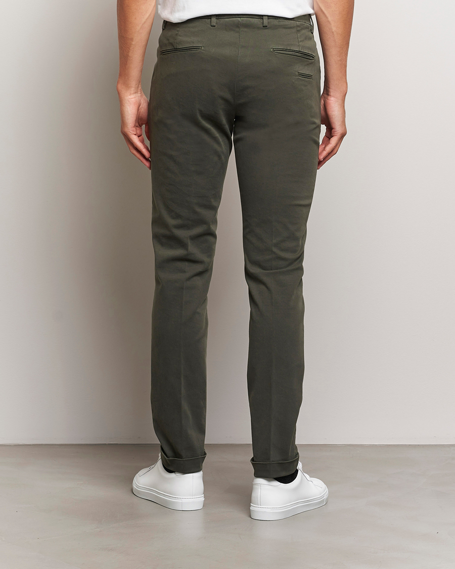 Hombres | Pantalones | Briglia 1949 | Slim Fit Cotton Stretch Chino Military