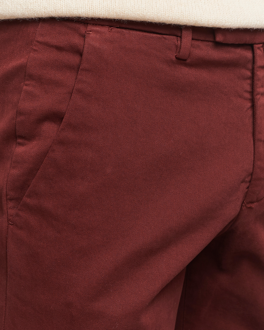 Hombres | Pantalones | Briglia 1949 | Slim Fit Cotton Stretch Chino Wine