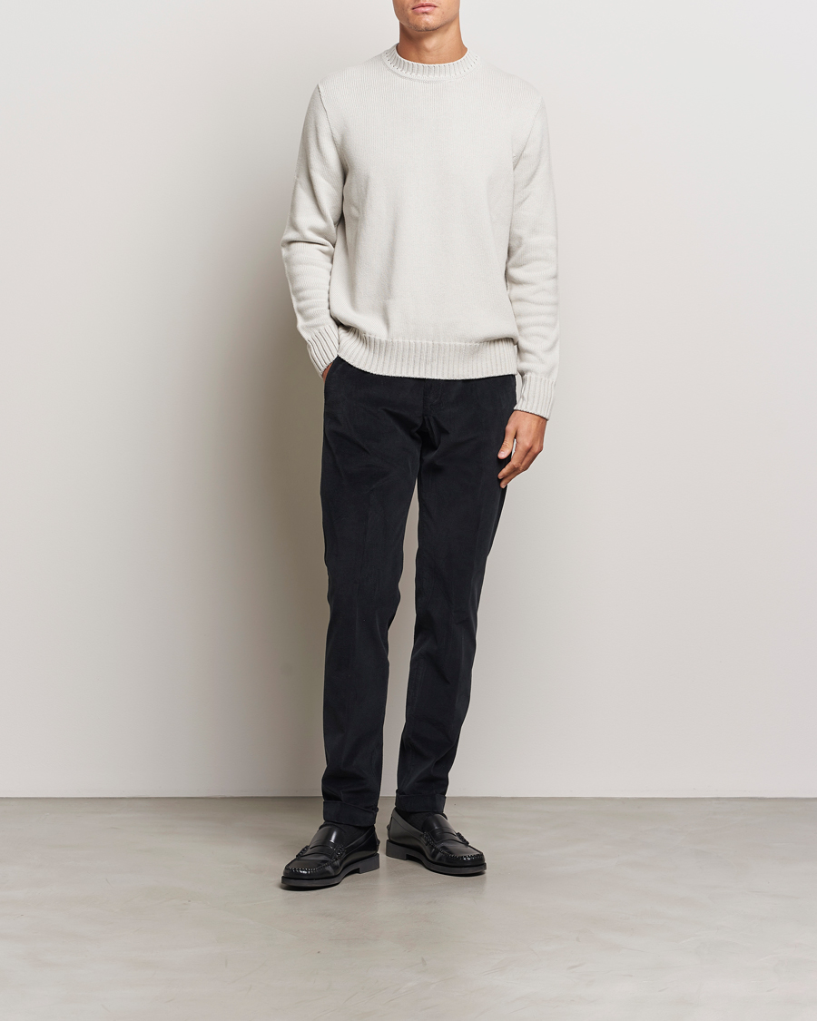 Hombres | Pantalones | Briglia 1949 | Slim Fit Corduroy Trousers Black