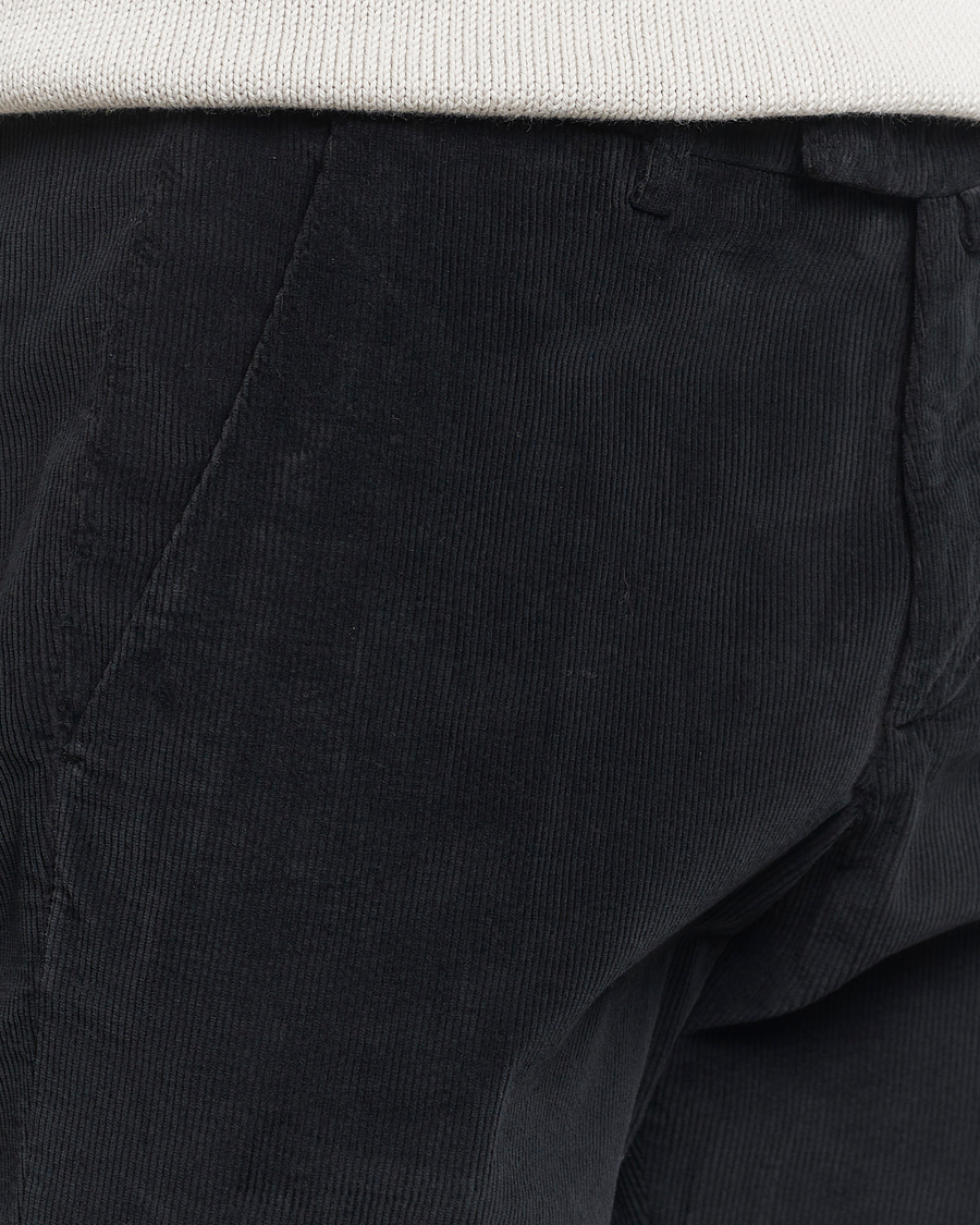 Hombres | Pantalones | Briglia 1949 | Slim Fit Corduroy Trousers Black