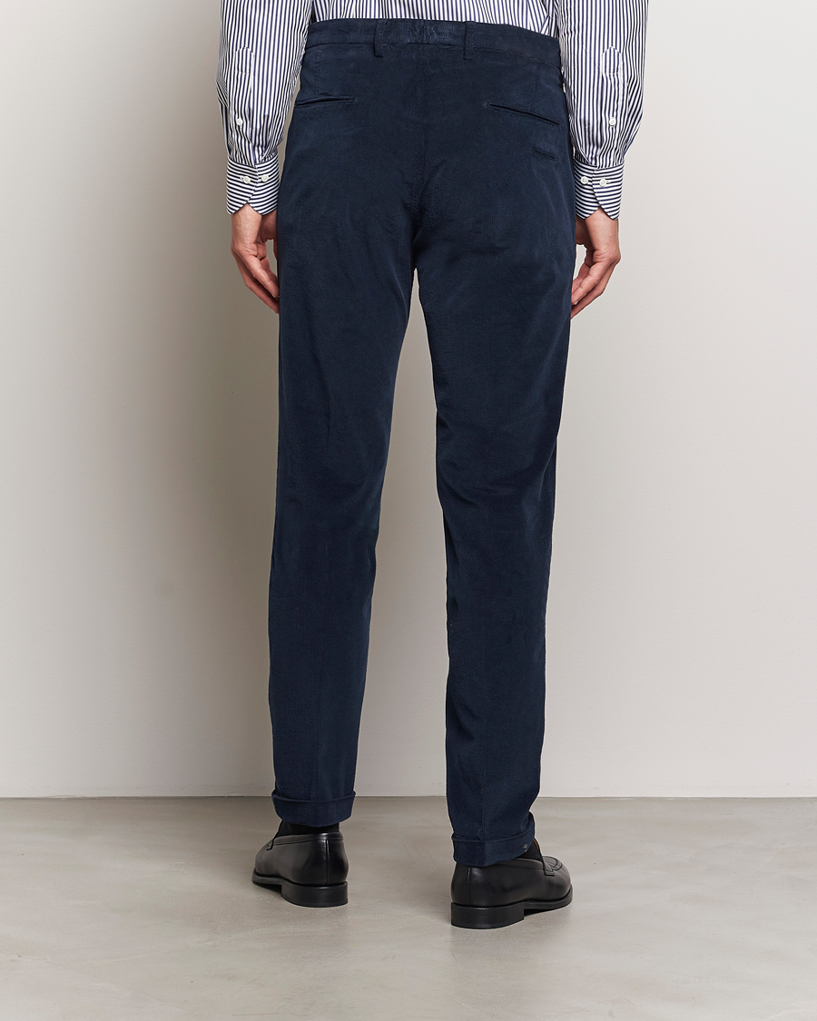 Hombres | Pantalones | Briglia 1949 | Slim Fit Corduroy Trousers Navy