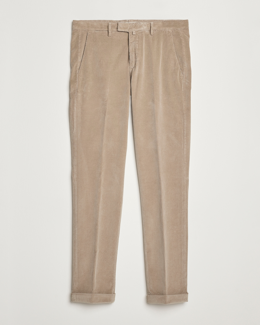 Hombres | Pantalones | Briglia 1949 | Slim Fit Corduroy Trousers Beige