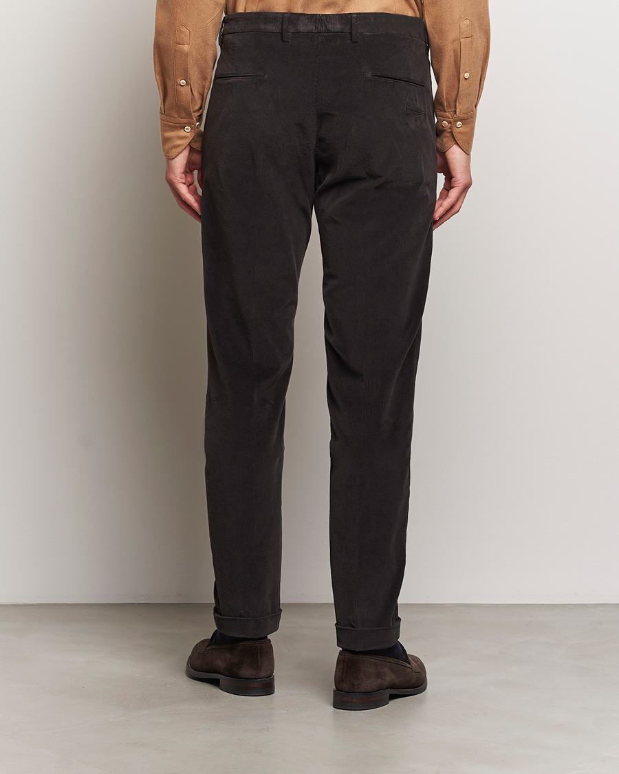 Hombres | Pantalones | Briglia 1949 | Slim Fit Corduroy Trousers Dark Brown
