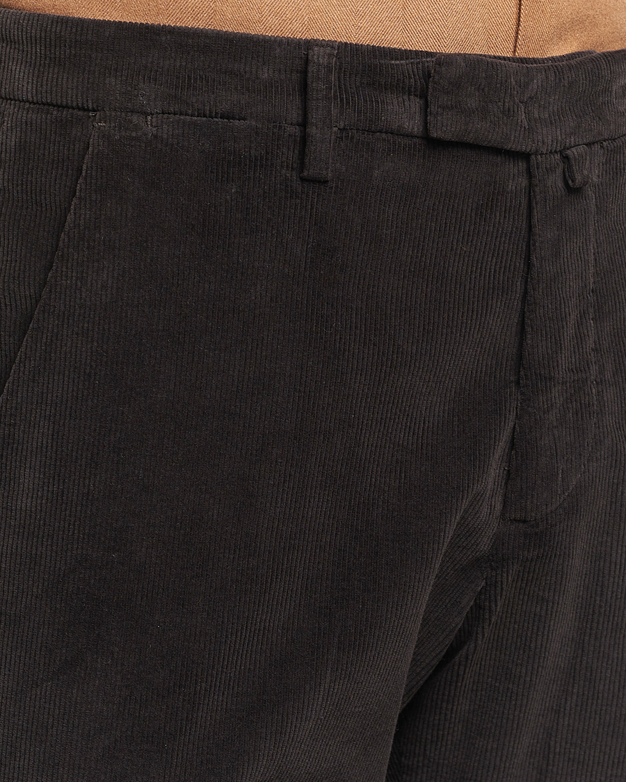 Hombres | Pantalones | Briglia 1949 | Slim Fit Corduroy Trousers Dark Brown