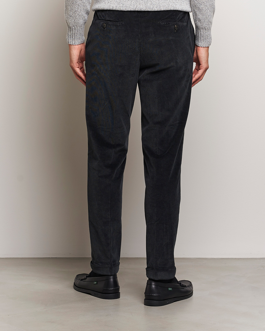 Hombres | Pantalones | Briglia 1949 | Easy Fit Corduroy Trousers Black