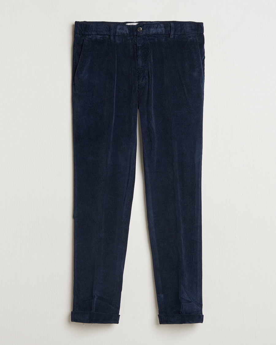 Hombres | Pantalones | Briglia 1949 | Easy Fit Corduroy Trousers Navy
