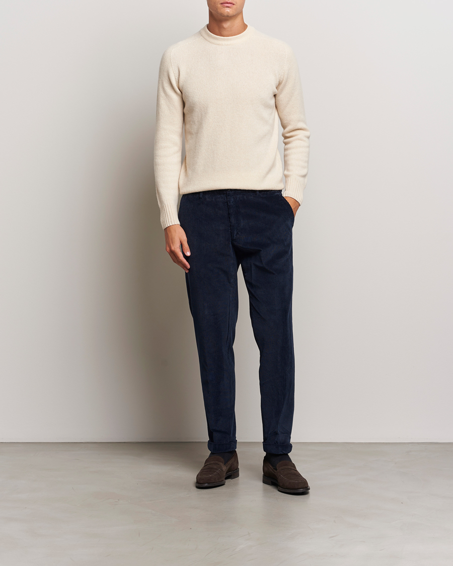 Hombres | Pantalones | Briglia 1949 | Easy Fit Corduroy Trousers Navy