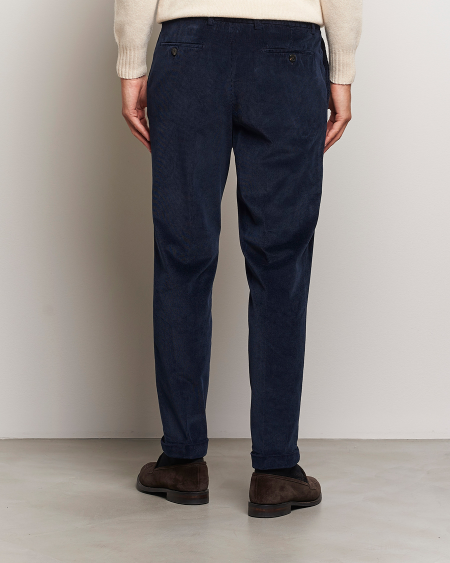 Hombres | Pantalones | Briglia 1949 | Easy Fit Corduroy Trousers Navy