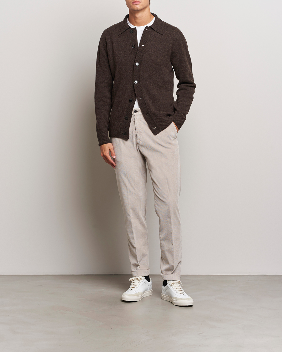 Hombres | Pantalones | Briglia 1949 | Easy Fit Corduroy Trousers Beige