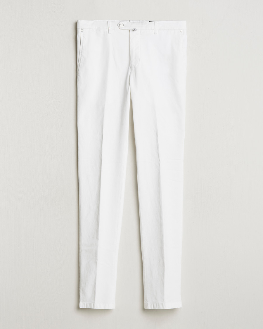 Hombres | Pantalones | Kiton | Cotton Stretch Trousers Optic White