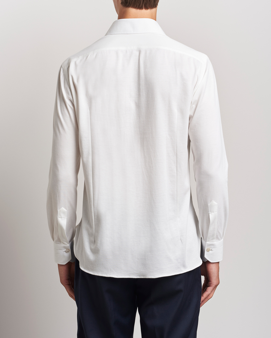 Hombres | Camisas | Kiton | Cotton Jersey Shirt White