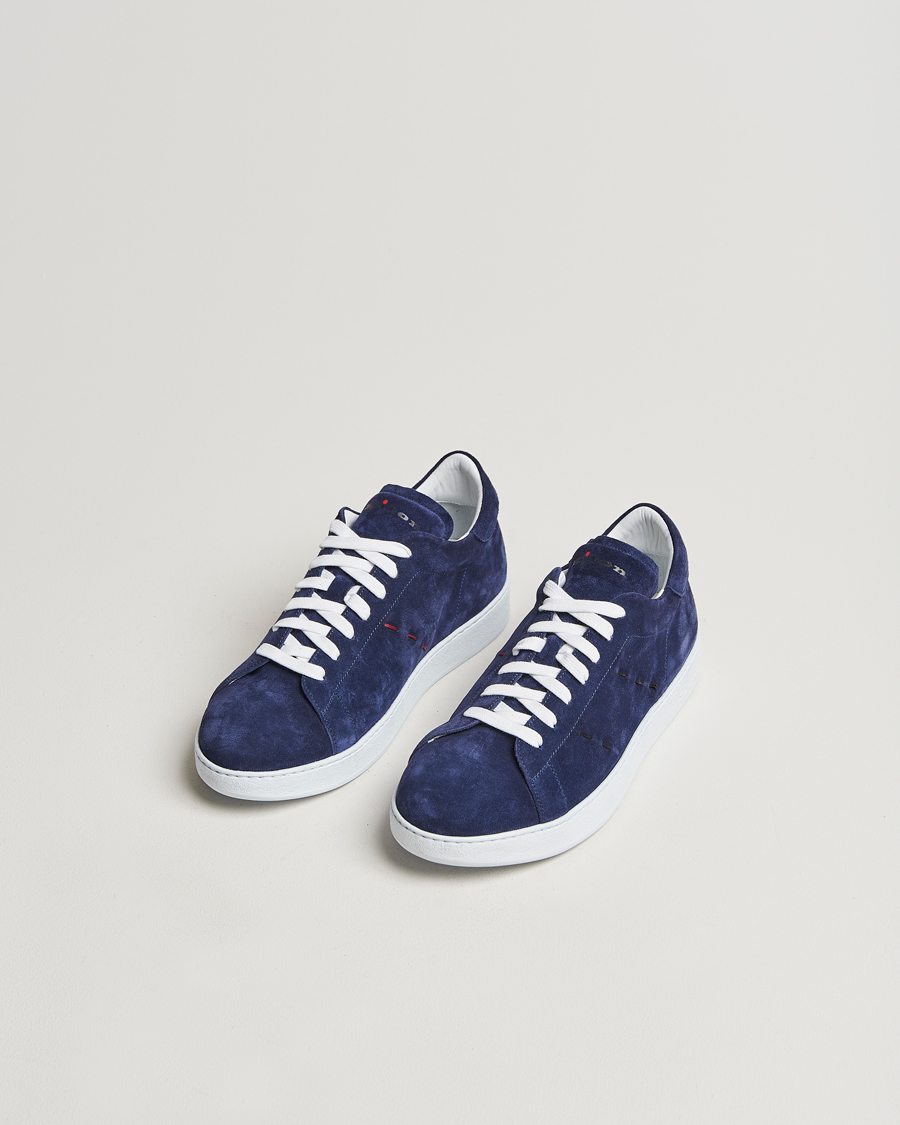 Hombres | Kiton Plain Sneakers Navy Suede | Kiton | Plain Sneakers Navy Suede