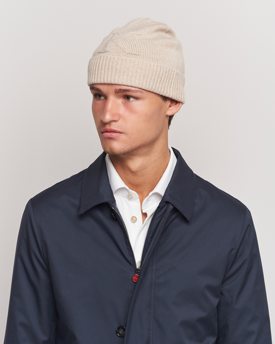 Hombres | Kiton Cashmere Beanie Beige | Kiton | Cashmere Beanie Beige