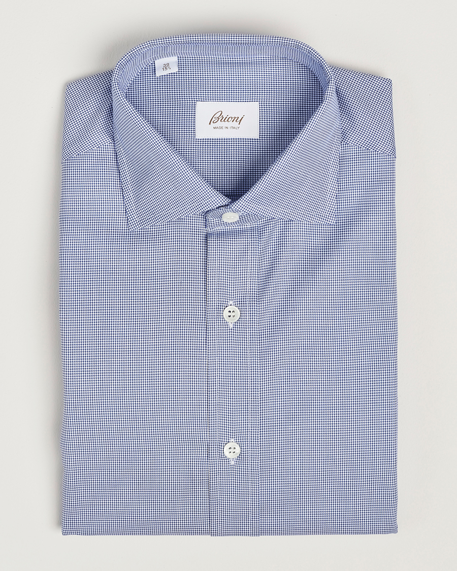 Hombres | Camisas | Brioni | Slim Fit Micro Structure Dress Shirt Light Blue