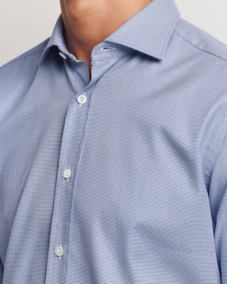 Hombres | Camisas | Brioni | Slim Fit Micro Structure Dress Shirt Light Blue