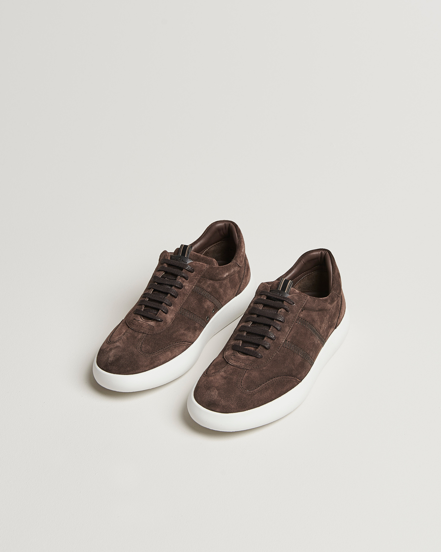 Hombres | Brioni Cassetta Sneakers Dark Brown Suede | Brioni | Cassetta Sneakers Dark Brown Suede