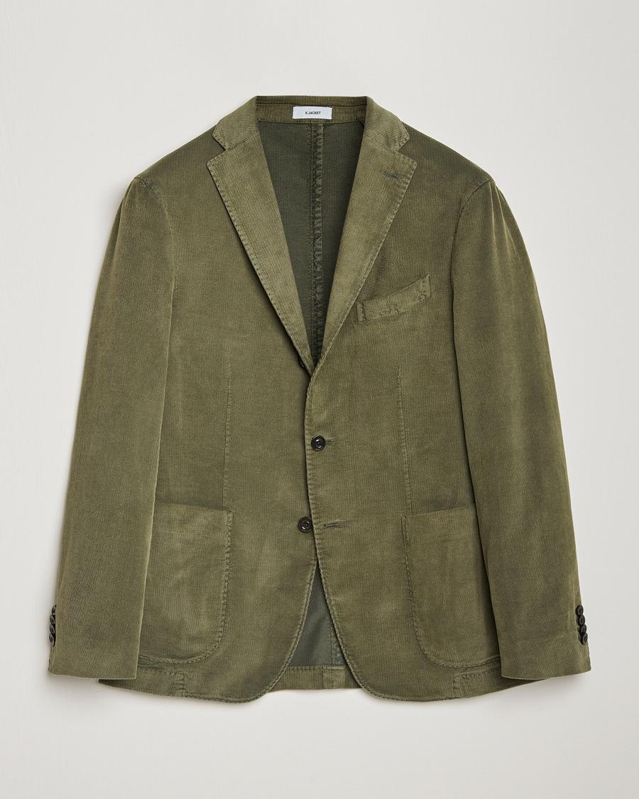 Hombres | Blazers | Boglioli | K Jacket Corduroy Blazer Dark Green