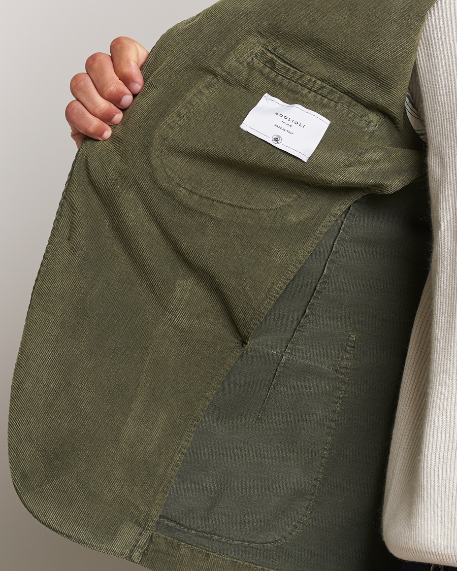 Hombres | Blazers | Boglioli | K Jacket Corduroy Blazer Dark Green