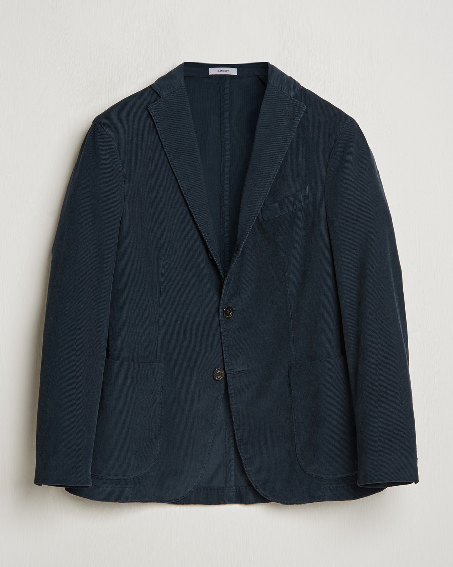 Hombres | Blazers | Boglioli | K Jacket Corduroy Blazer Navy