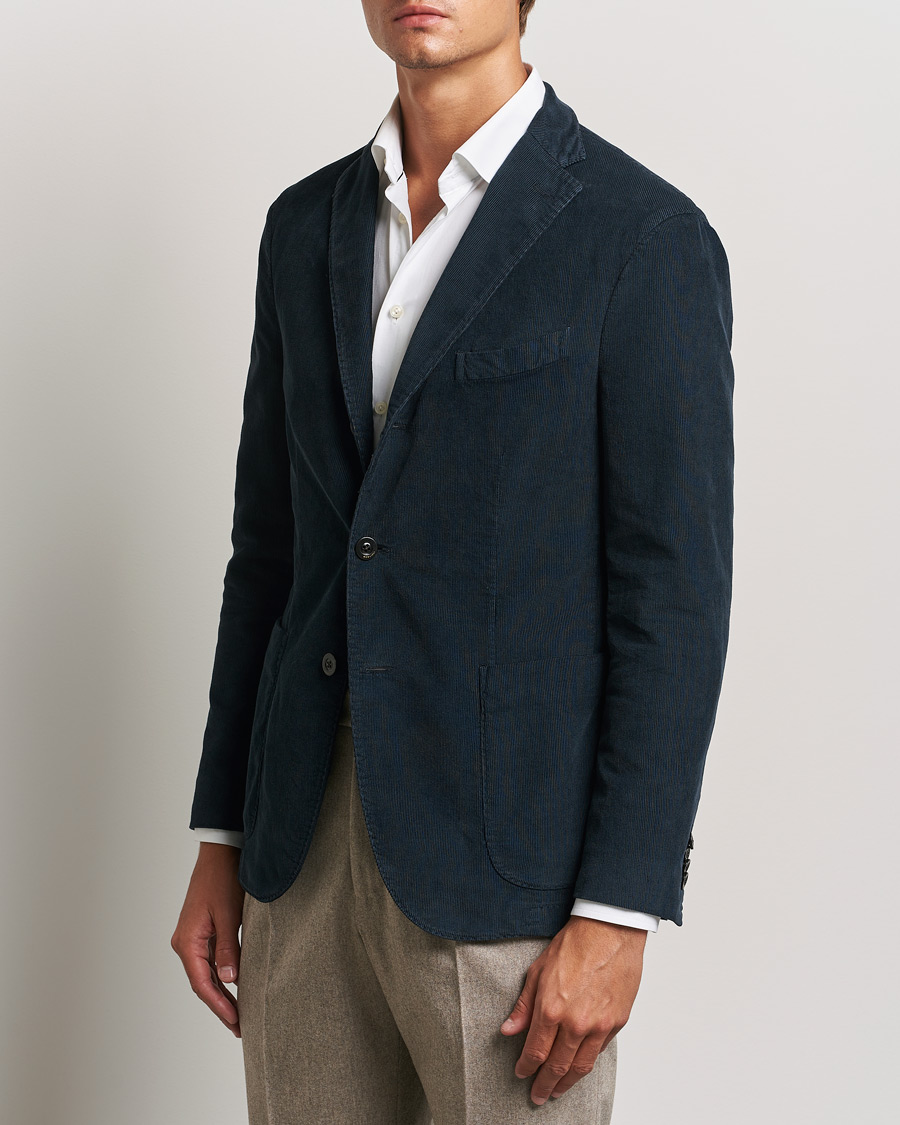 Hombres | Blazers | Boglioli | K Jacket Corduroy Blazer Navy