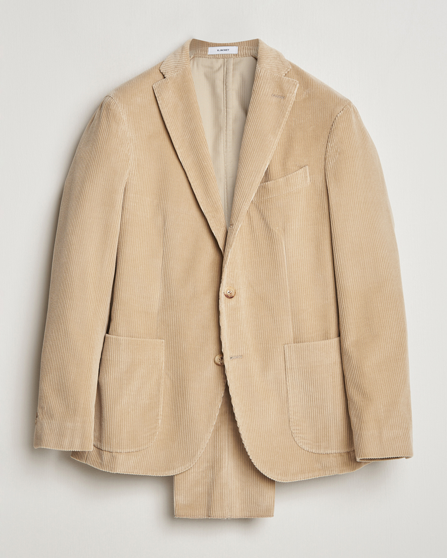 Hombres | Trajes | Boglioli | K Jacket Wale Corduroy Suit Beige