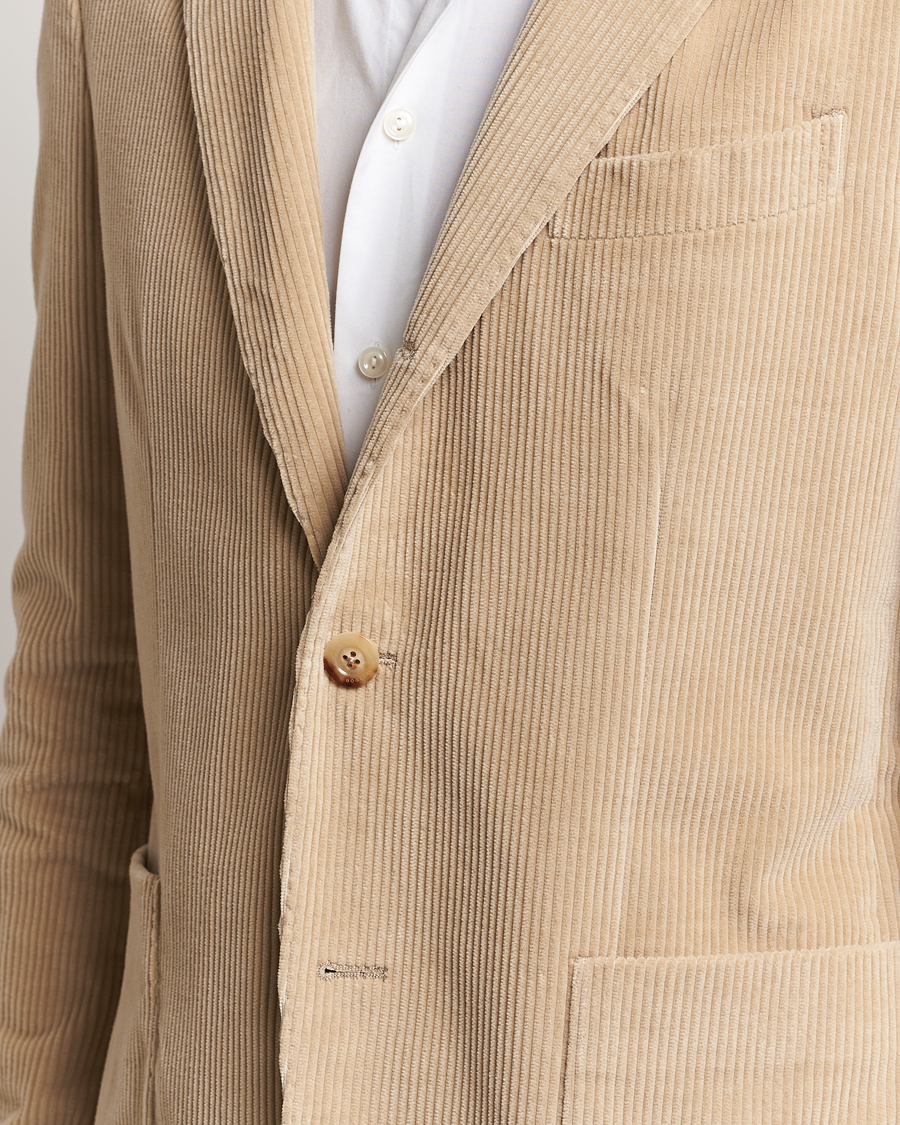 Hombres | Trajes | Boglioli | K Jacket Wale Corduroy Suit Beige