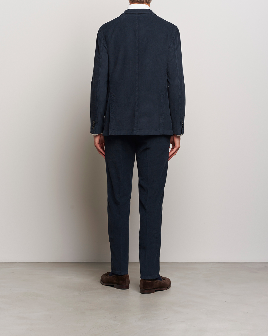 Hombres | Trajes | Boglioli | K Jacket Baby Corduroy Suit Navy