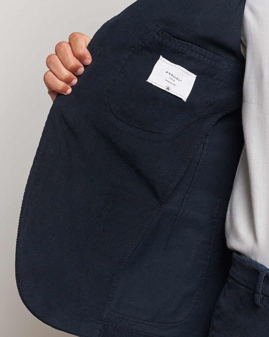 Hombres | Trajes | Boglioli | K Jacket Baby Corduroy Suit Navy