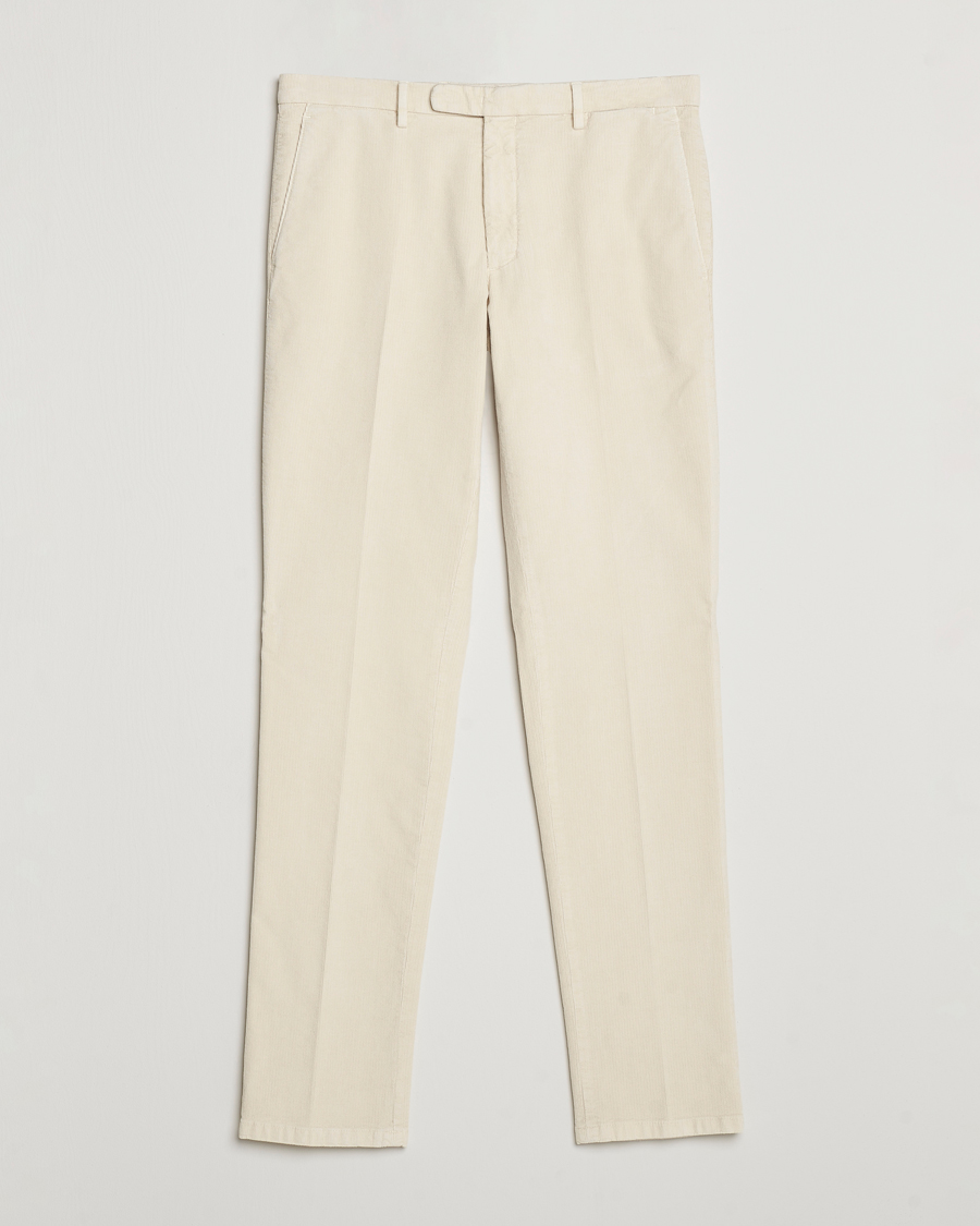 Hombres | Pantalones | Boglioli | Corduroy Trousers Off White