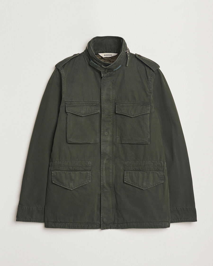 Hombres | Abrigos y chaquetas | Aspesi | Lined Cotton Field Jacket Military