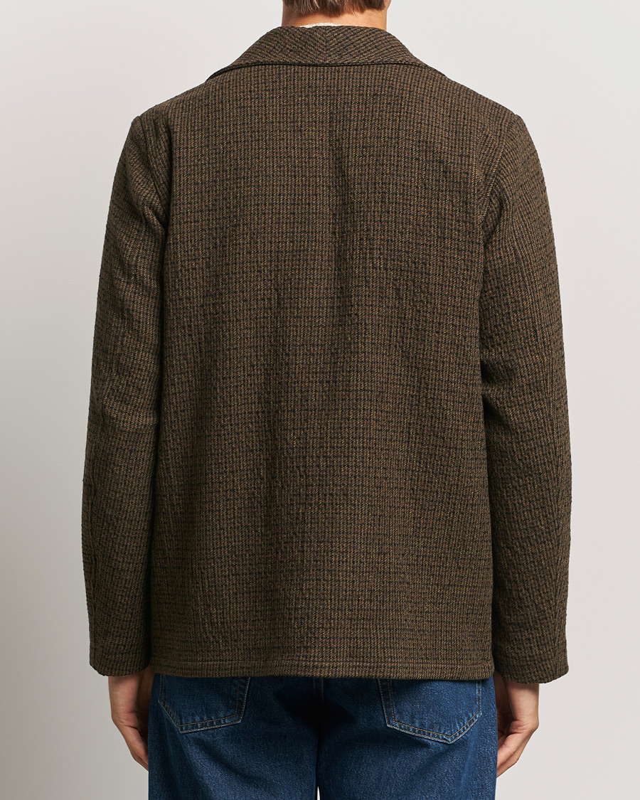 Hombres | Abrigos y chaquetas | Aspesi | Wool Houndstooth Jacket Dark Brown
