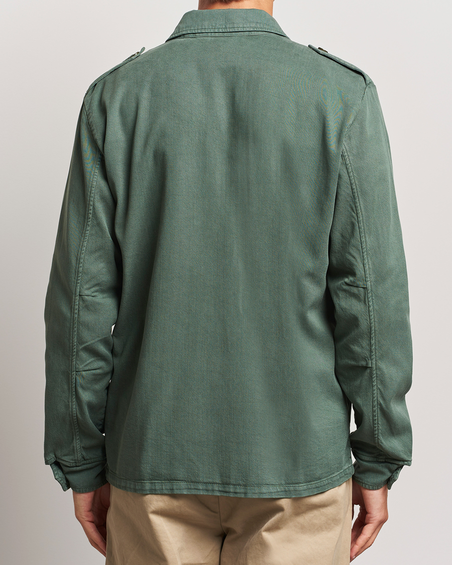 Hombres | Abrigos y chaquetas | Aspesi | Twill Cotton Shirt Jacket Green