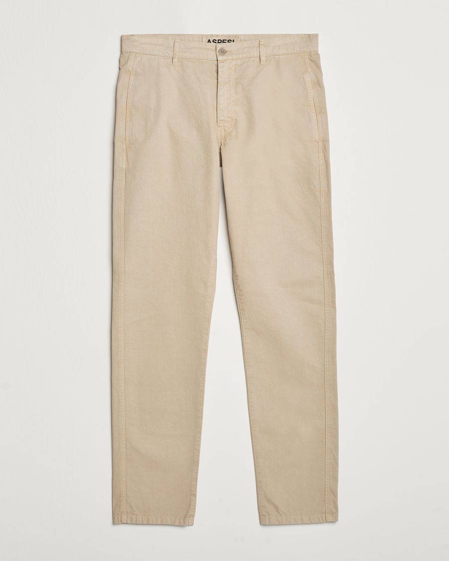 Hombres | Pantalones | Aspesi | Garment Dyed Cotton Pants Beige