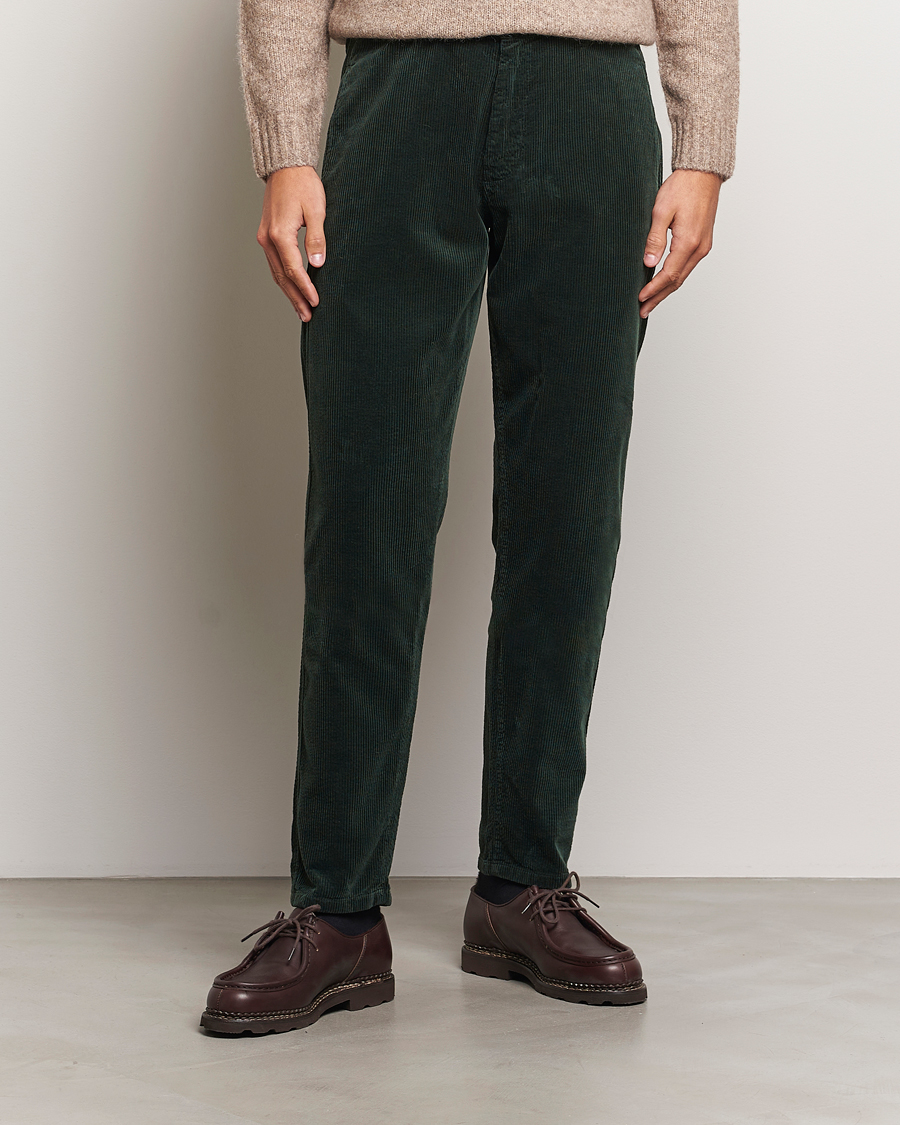 Hombres | Pantalones | Aspesi | Corduroy Pants Dark Green