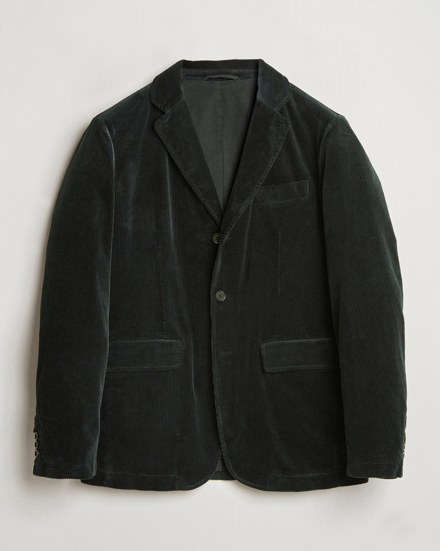 Hombres | Blazers | Aspesi | Corduroy Blazer Dark Green