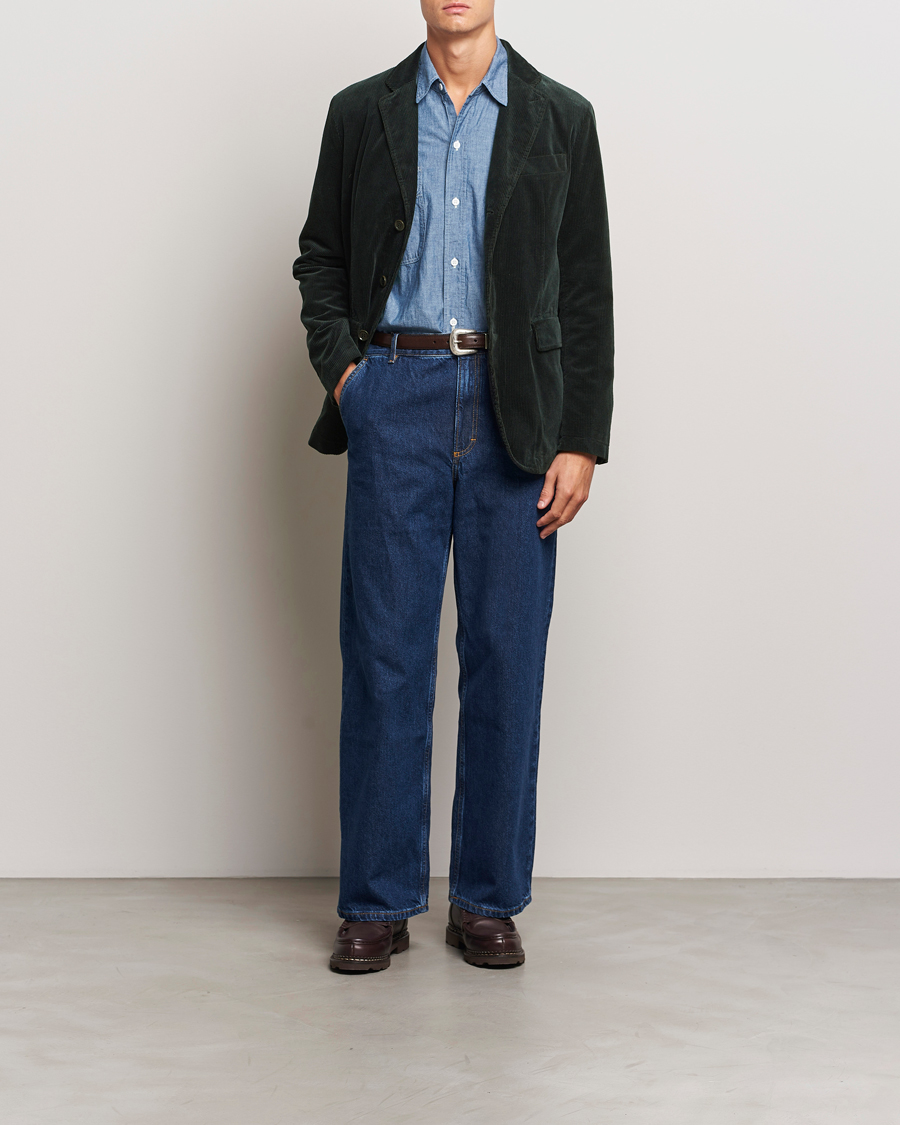 Hombres | Blazers | Aspesi | Corduroy Blazer Dark Green