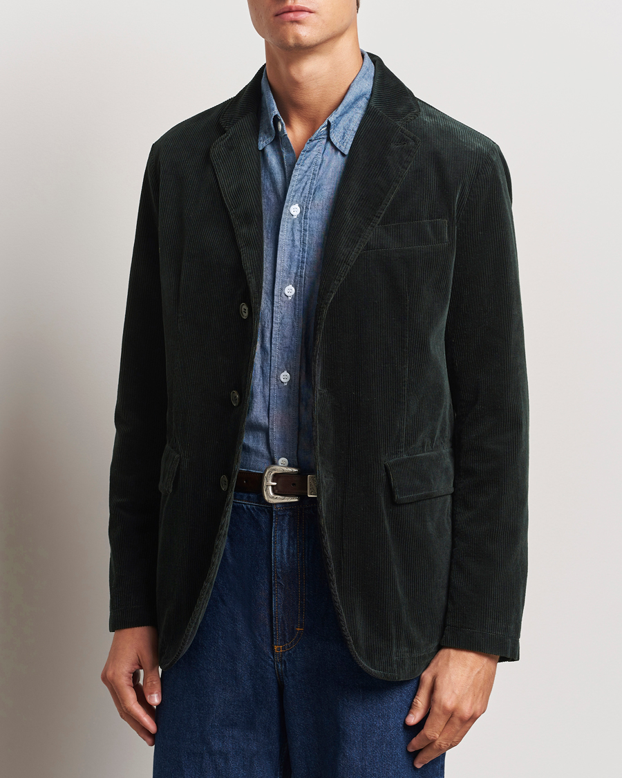 Hombres | Blazers | Aspesi | Corduroy Blazer Dark Green