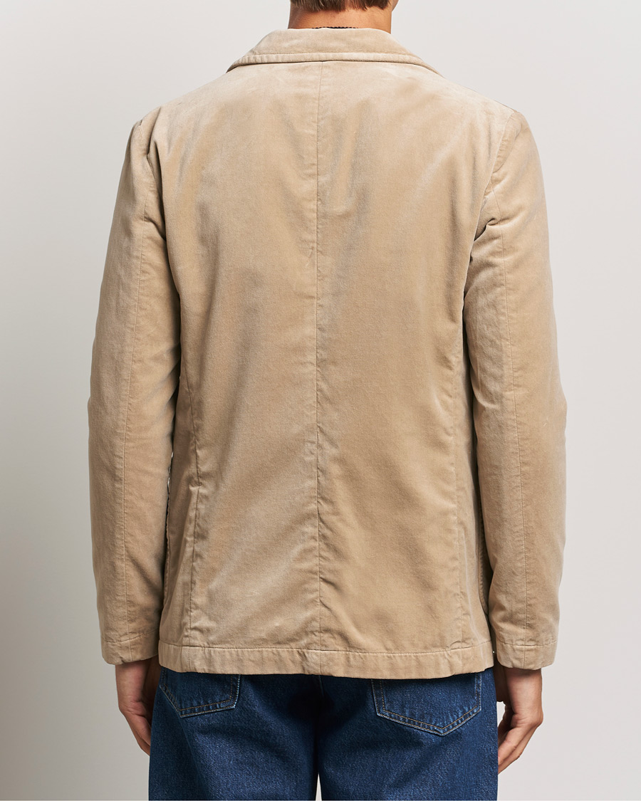 Hombres | Blazers | Aspesi | Velvet Casual Jacket Beige