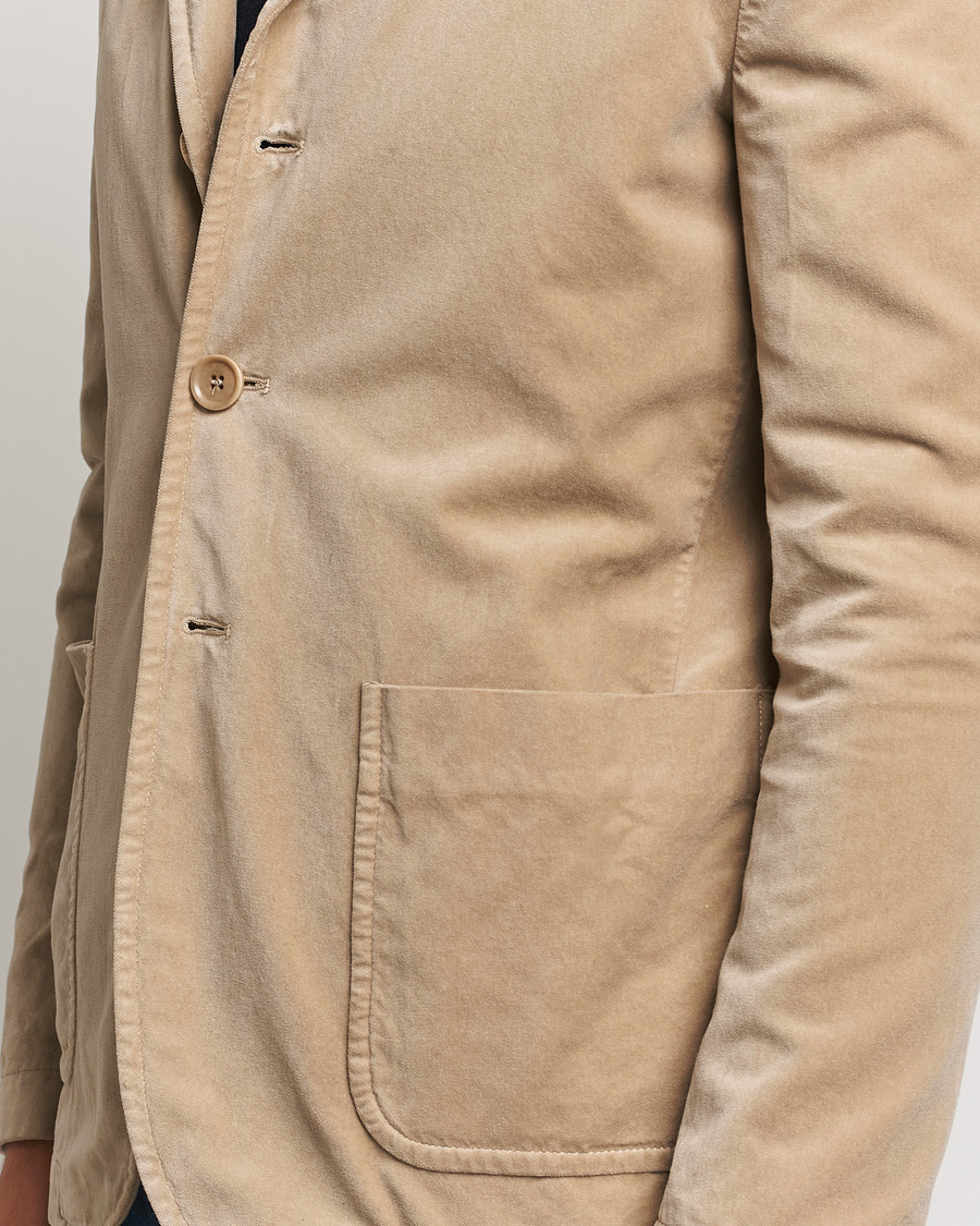 Hombres | Blazers | Aspesi | Velvet Casual Jacket Beige