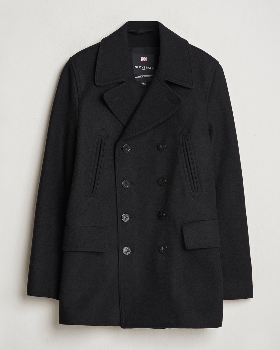 Hombres | Abrigos y chaquetas | Gloverall | Churchill Reefer Peacoat Black