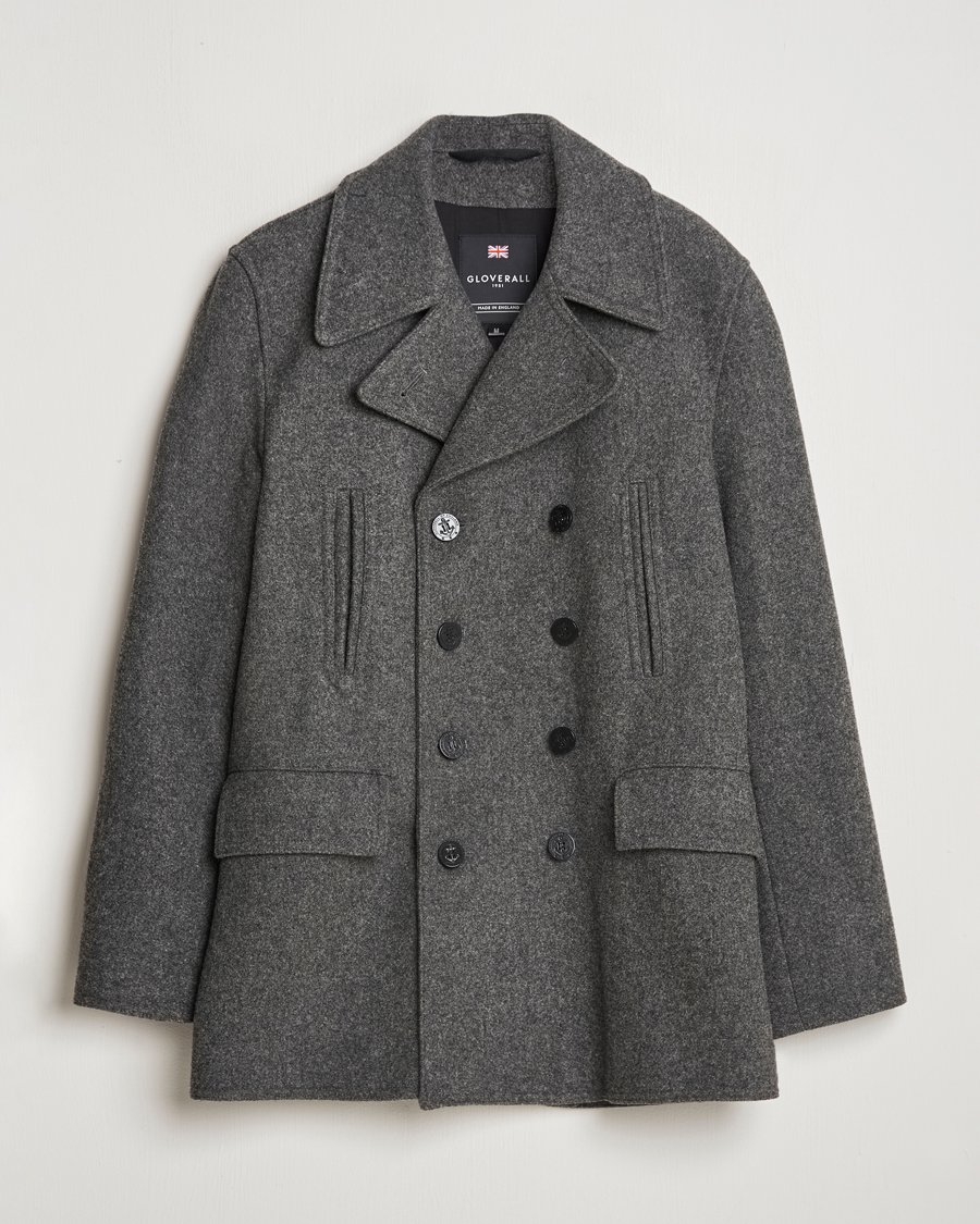 Hombres | Abrigos y chaquetas | Gloverall | Churchill Reefer Peacoat Grey