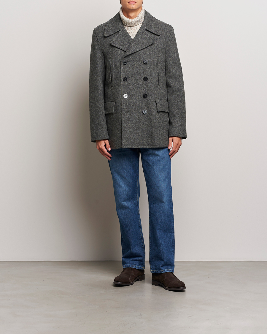 Hombres | Abrigos y chaquetas | Gloverall | Churchill Reefer Peacoat Grey