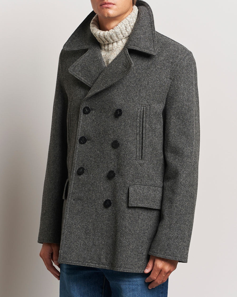 Hombres | Abrigos y chaquetas | Gloverall | Churchill Reefer Peacoat Grey
