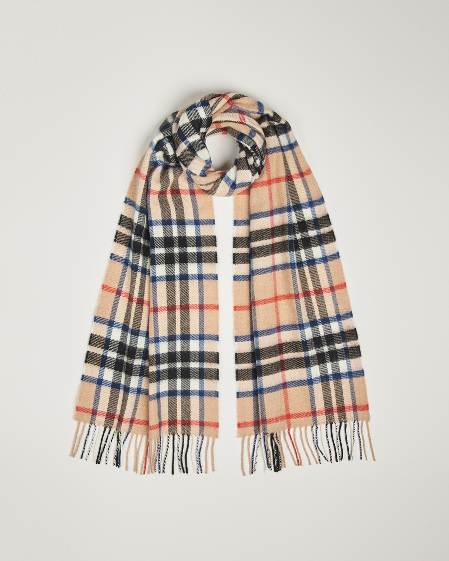 Hombres | Gloverall Lambswool Scarf Camel Check | Gloverall | Lambswool Scarf Camel Check