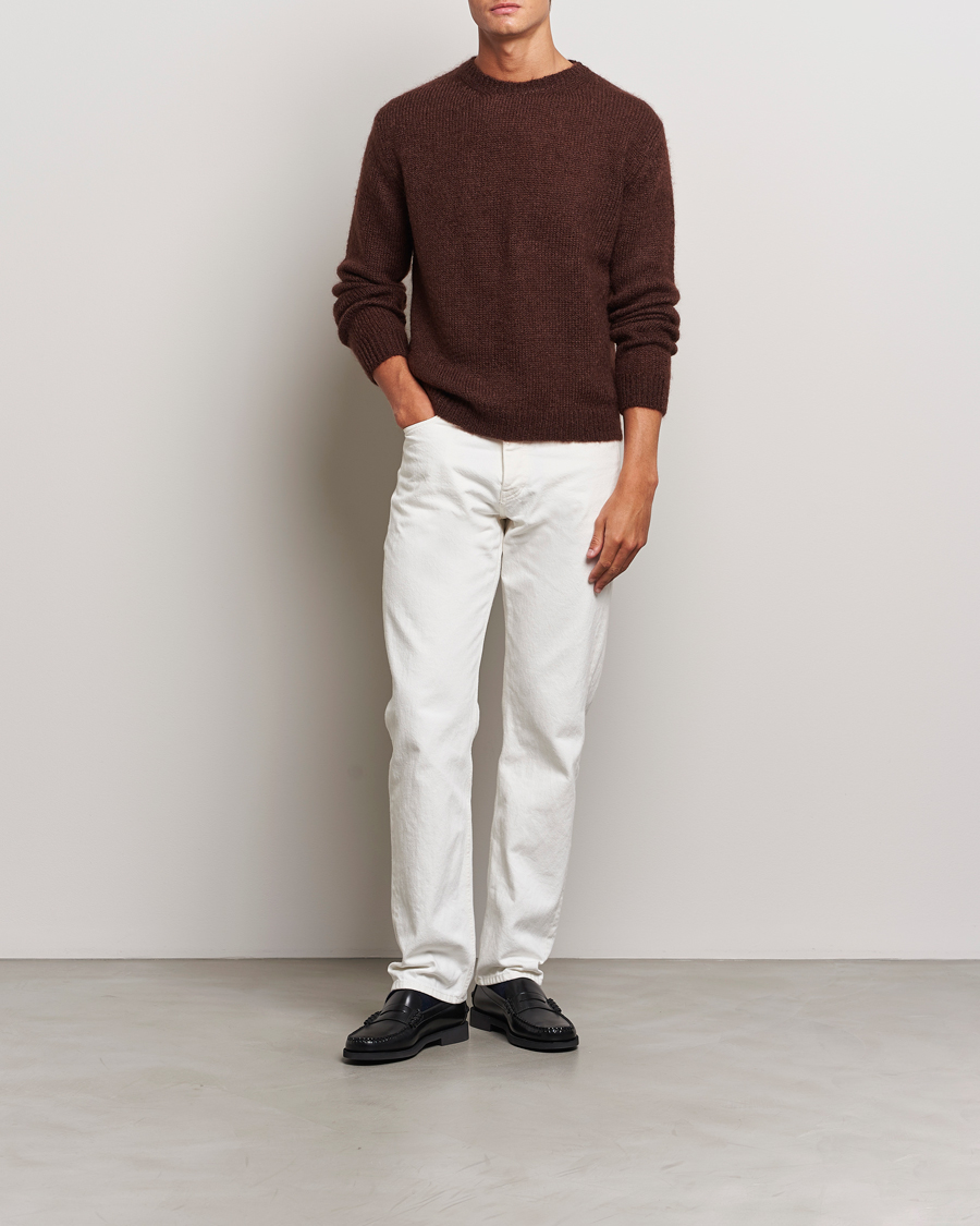 Hombres | Jerséis y prendas de punto | Massimo Alba | Mohair Crew Neck Cocco