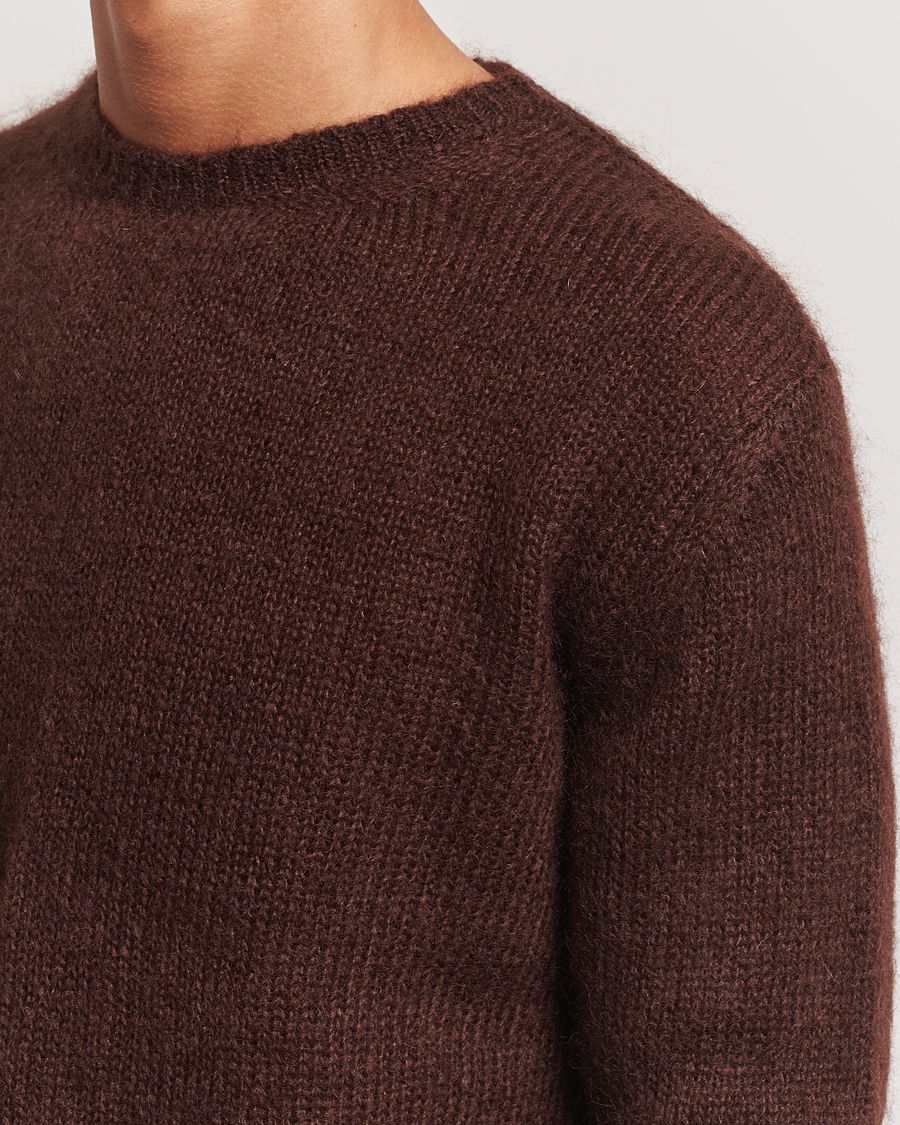 Hombres | Jerséis y prendas de punto | Massimo Alba | Mohair Crew Neck Cocco