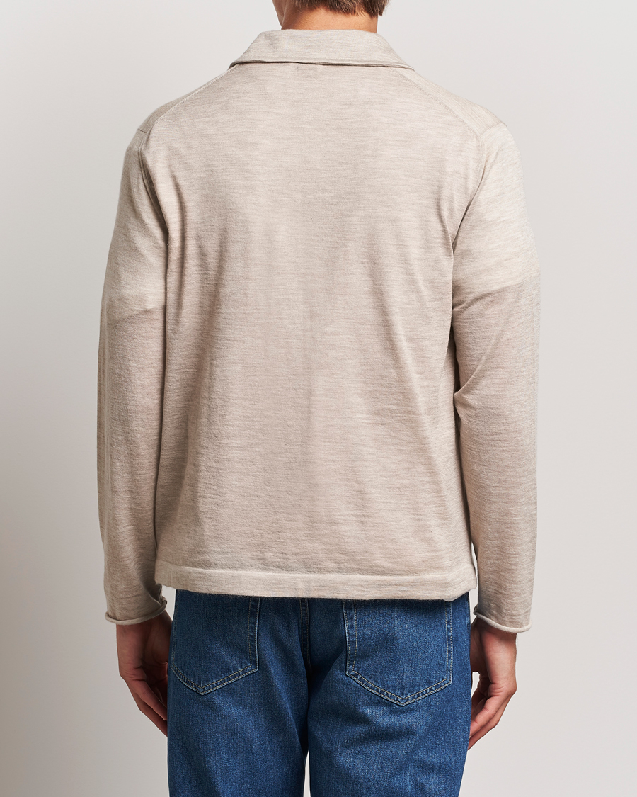 Hombres | Jerséis y prendas de punto | Massimo Alba | Cashmere Shawl Collar Cardigan Beige