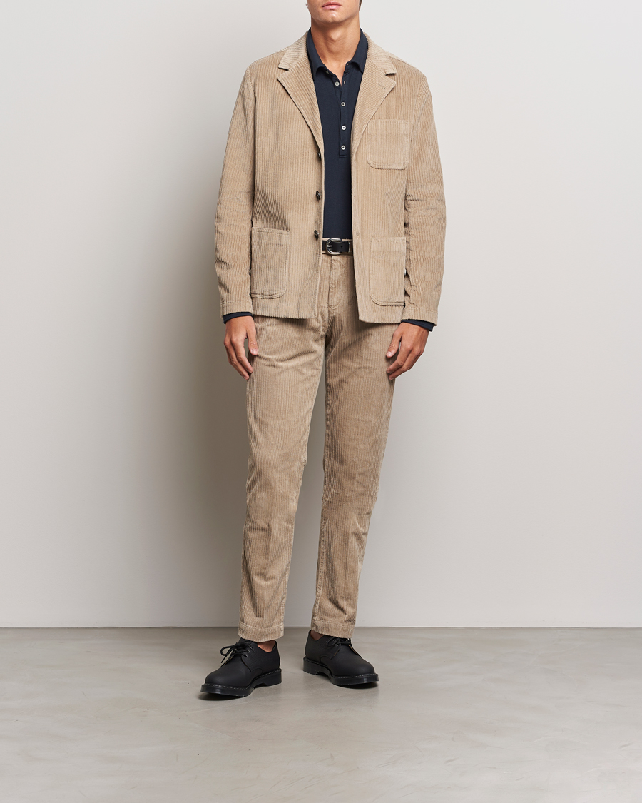 Hombres | Abrigos y chaquetas | Massimo Alba | Baglietto Wale Corduroy Jacket Beige