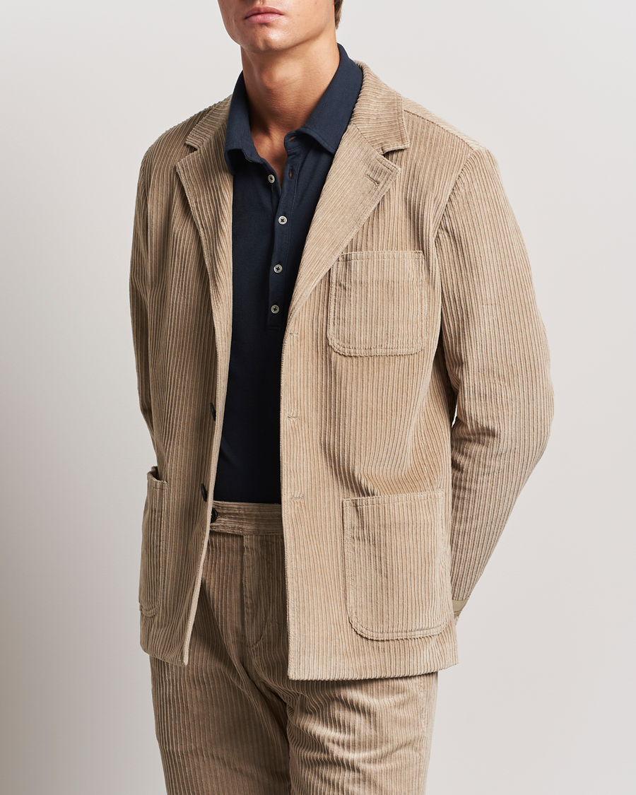 Hombres | Abrigos y chaquetas | Massimo Alba | Baglietto Wale Corduroy Jacket Beige