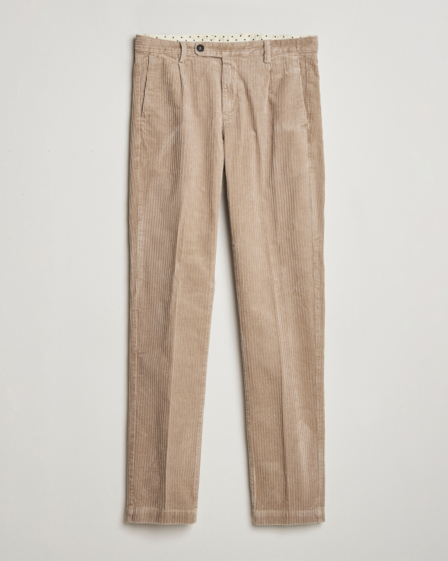 Hombres | Pantalones | Massimo Alba | Ionio Wale Corduroy Trousers Beige